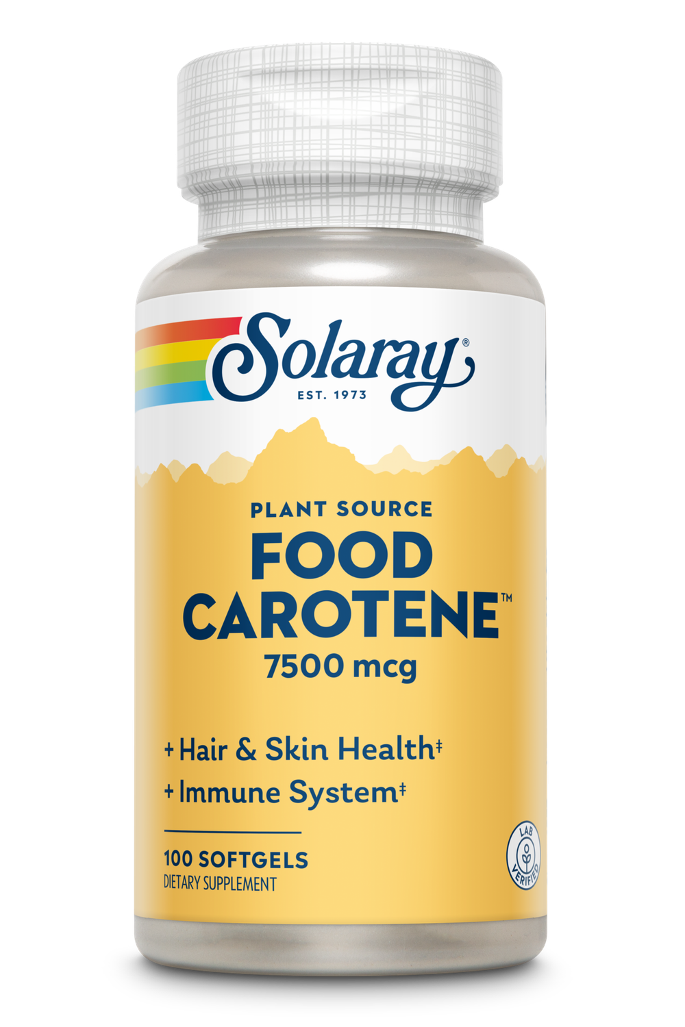 Solaray - Food Carotene Natural - 100 Capsules