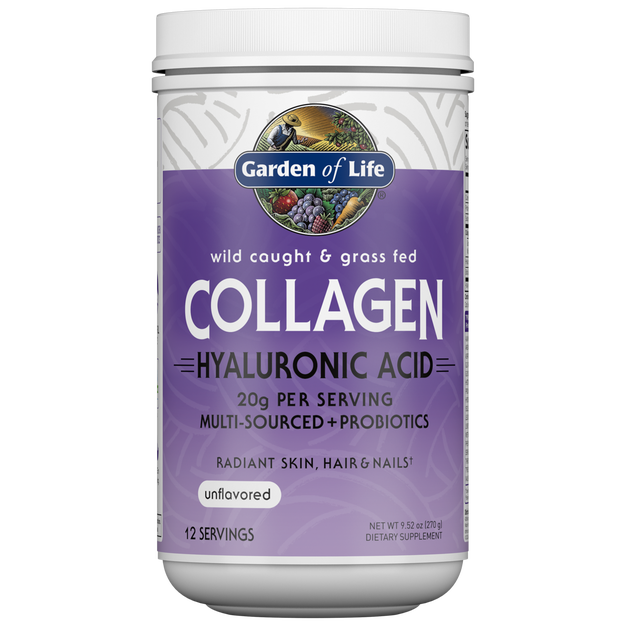 Garden of Life - Collagen Hyaluronic Acid Unflavored - 9.52 oz