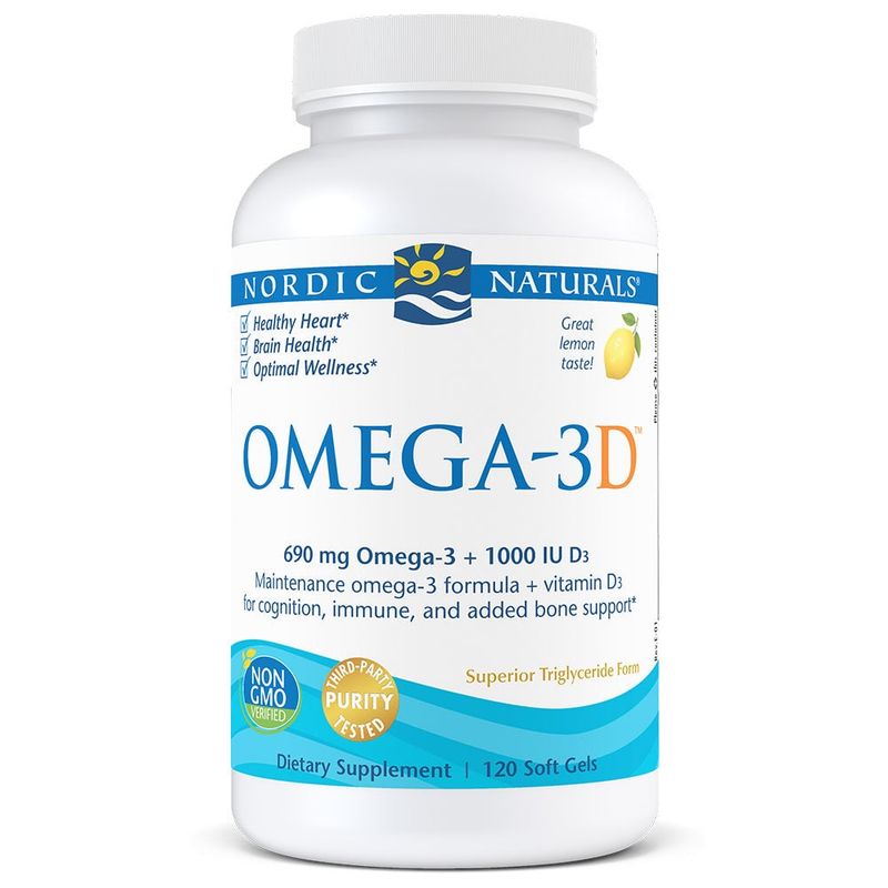Nordic Naturals - Omega-3D Lemon - 120 Count