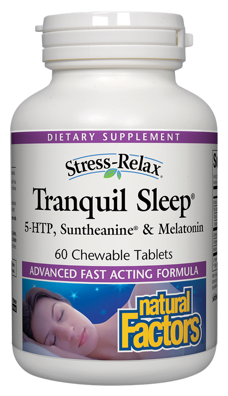 Natural Factors - Stress-Relax Tranquil Sleep Chewable - 60 Tablets