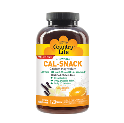 Country Life - Chewable Cal Snack Vanilla Orange - 120 Veg Capsules