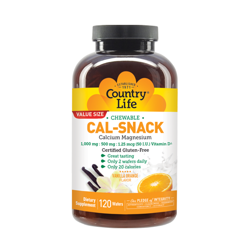 Country Life - Chewable Cal Snack Vanilla Orange - 120 Veg Capsules