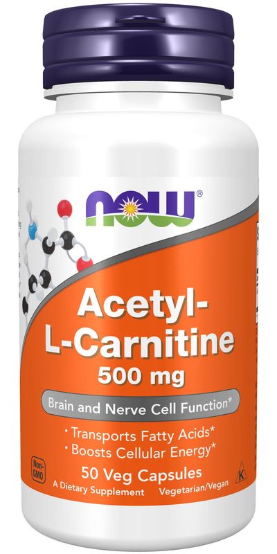 Now - Acetyl L Carn 500mg - 100 Capsules