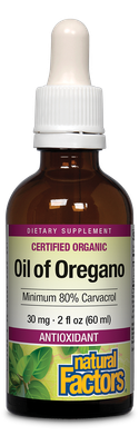 Natural Factors - Oil Of Oregano 80% Carvacrol - 2 oz