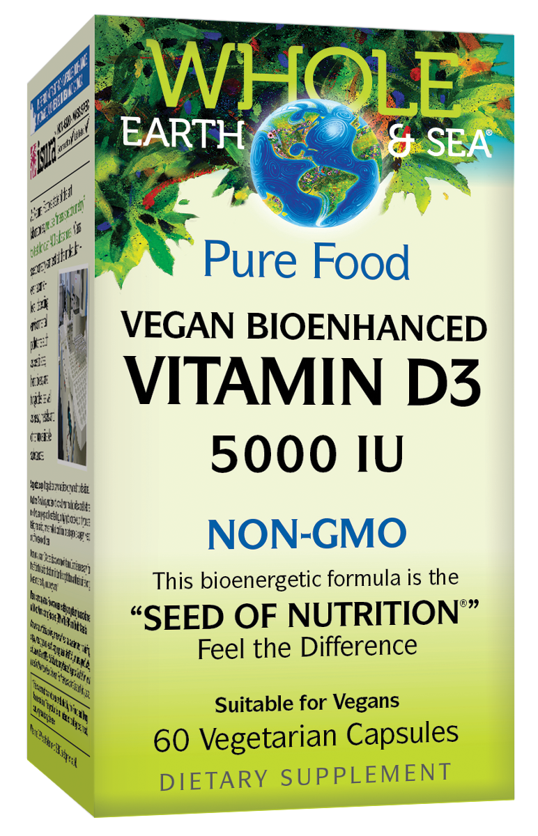 Natural Factors - Whole Earth &amp; Sea Vitamin D3 5000 IU - 60 Veg Capsules