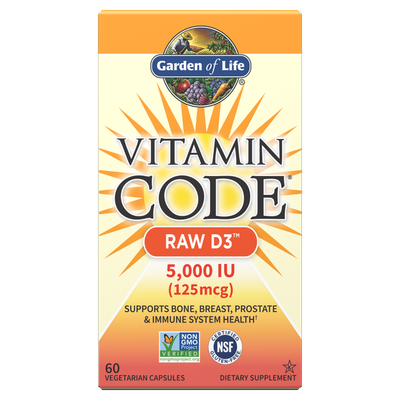 Garden of Life - Vitamin Code Raw D3 5000 IU - 60 Capsules Garden of Life - Vitamin Code Raw D3 5000 IU - 60 Capsules