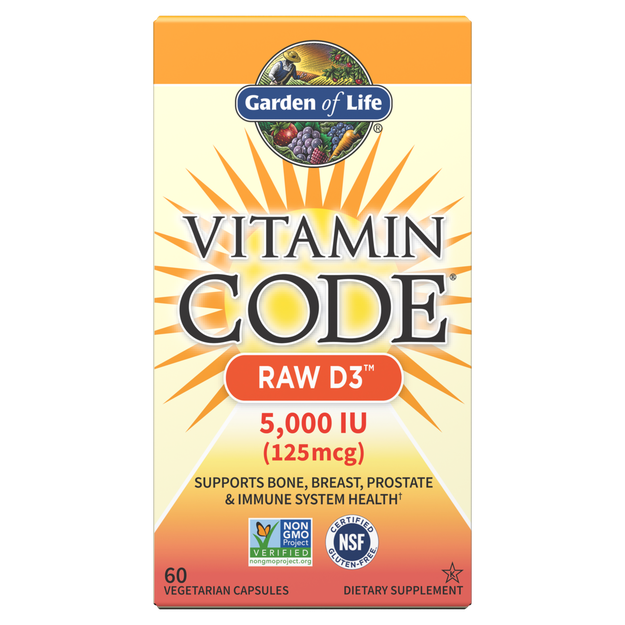 Garden of Life - Vitamin Code Raw D3 5000 IU - 60 Capsules