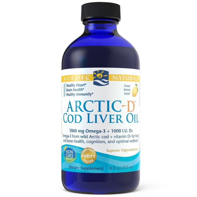 Nordic Naturals - Arctic-D Cod Liver Oil Lemon - 8 oz