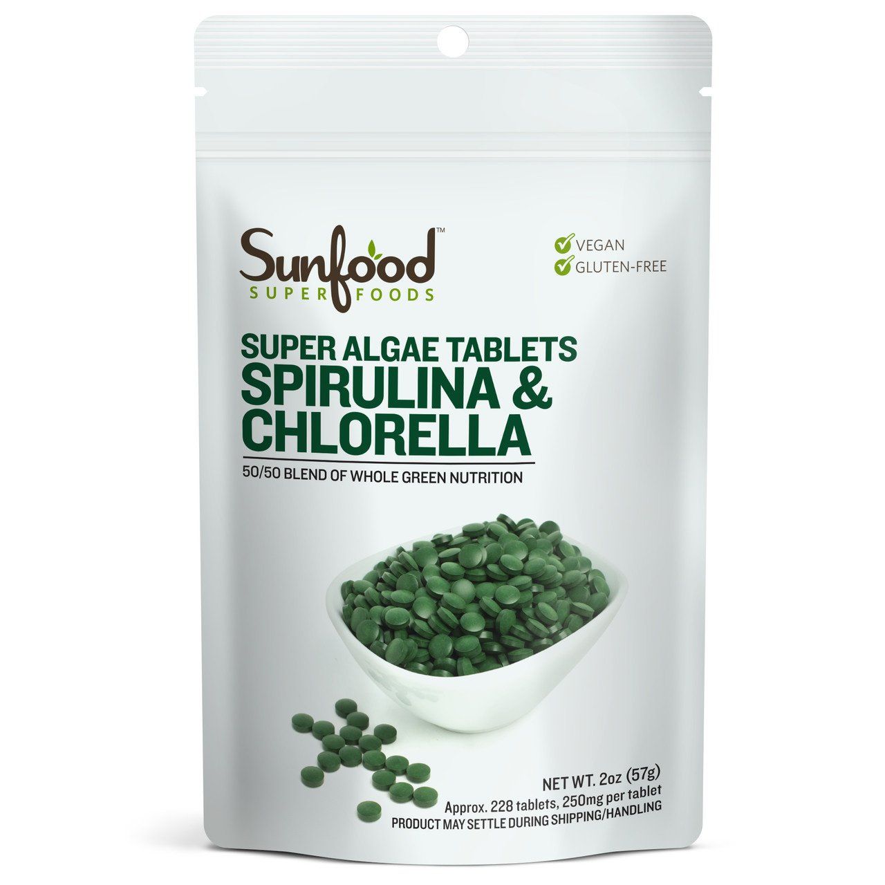 Sunfood - Spirulina &amp; Chlorella - 4 oz
