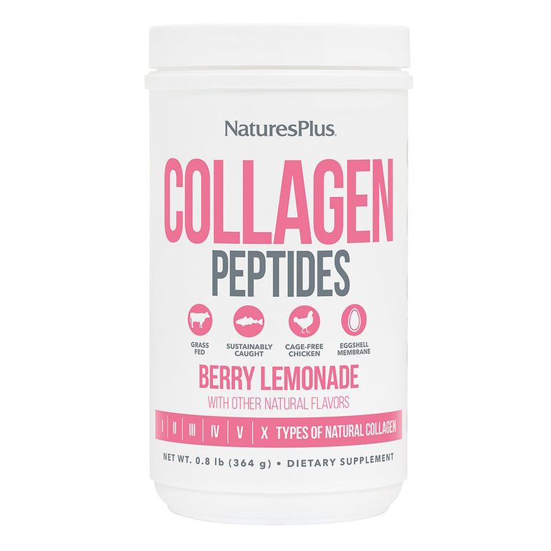 Natures Plus - Collagen Peptides Berry Lemonade - 364 grams