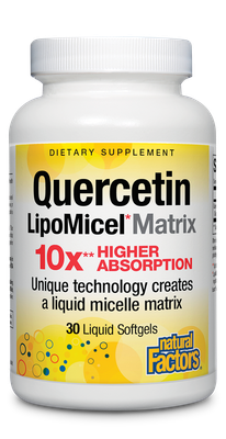 Natural Factors - Quercetin Lipomicel Matrix - 30 Softgels Natural Factors - Quercetin Lipomicel Matrix - 30 Softgels