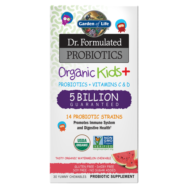 Garden of Life - Dr. Formulated Kids Probiotics 5 Billion Watermelon - 30 Chewables
