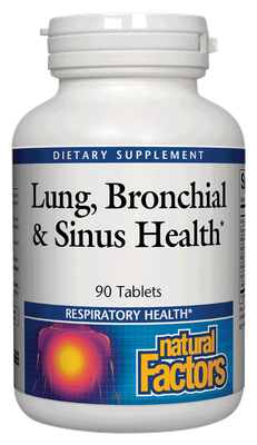 Natural Factors - Lung, Bronchial & Sinus - 90 Tablets Natural Factors - Lung, Bronchial & Sinus - 90 Tablets