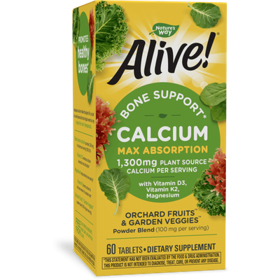 Natures Way - Alive! Calcium Bone Formula - 60 Tablets