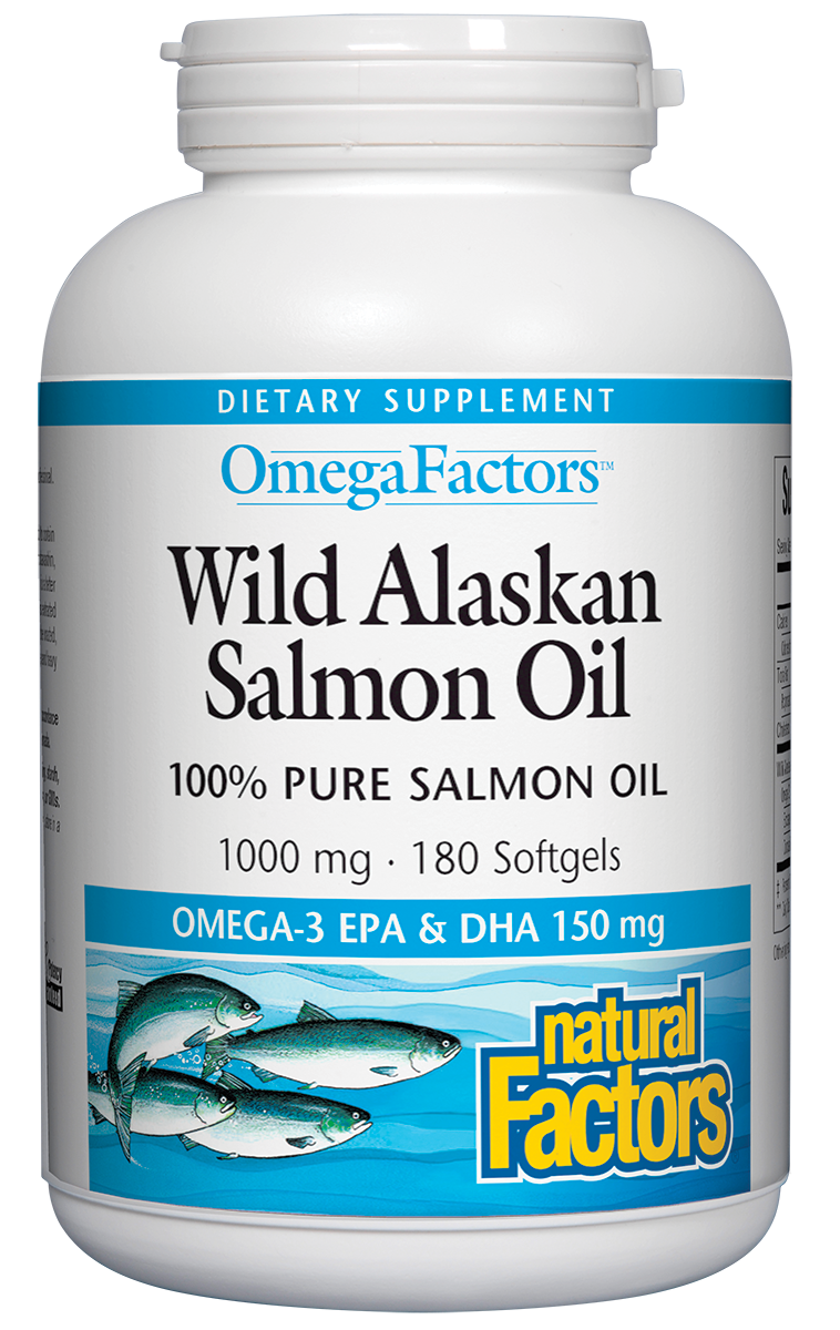 Natural Factors - Wild Alaskan Salmon Oil 1000 mg - 180 Softgels