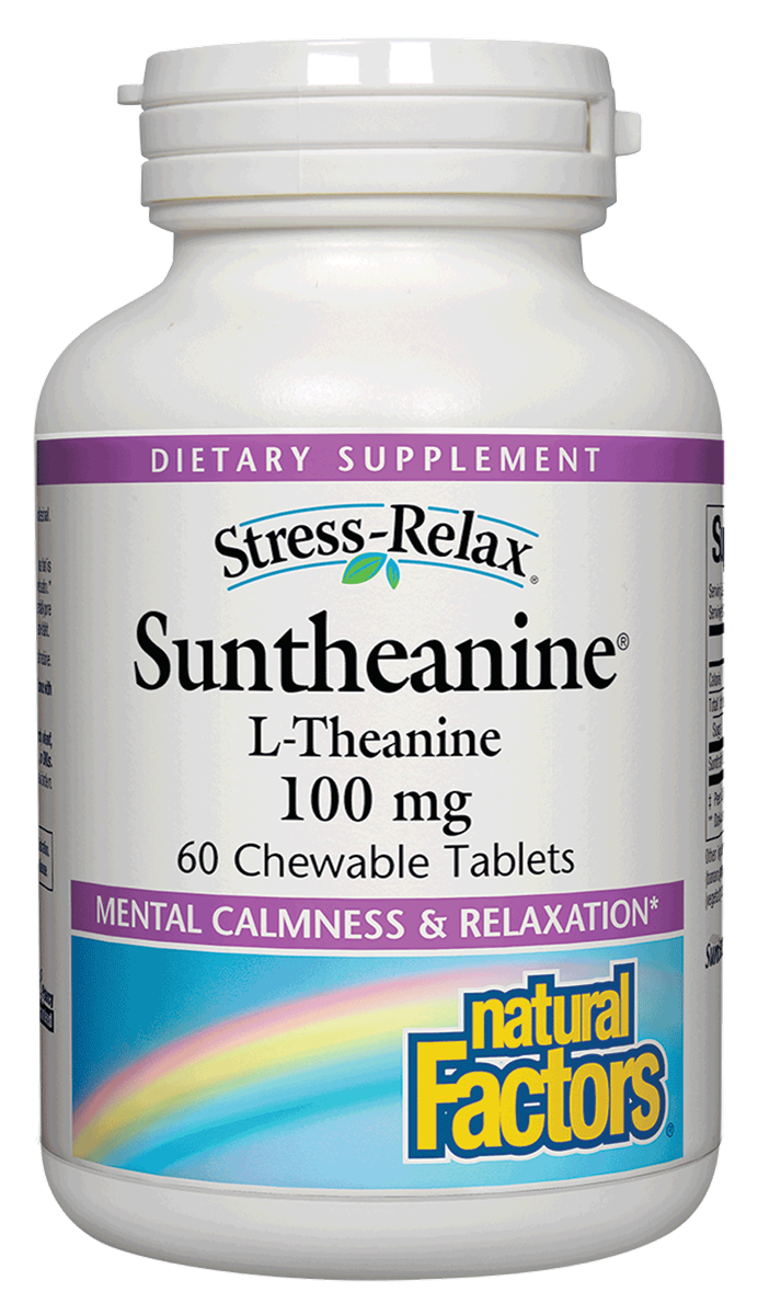 Natural Factors - Stress-Relax Suntheanine L-Theanine - 60 Chewables