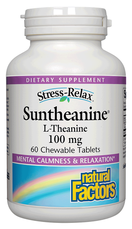 Natural Factors - Stress-Relax Suntheanine L-Theanine - 60 Chewables