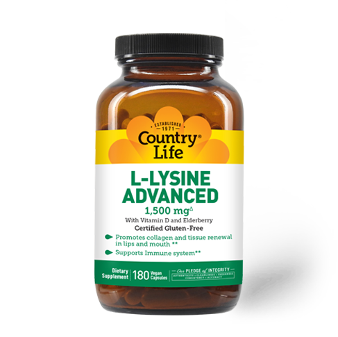 Country Life - L-Lysine Advanced 1500 mg - 180 count