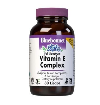 Bluebonnet - Full Spectrum Natural Vitamin E Complex - 30 Capsules Bluebonnet - Full Spectrum Natural Vitamin E Complex - 30 Capsules