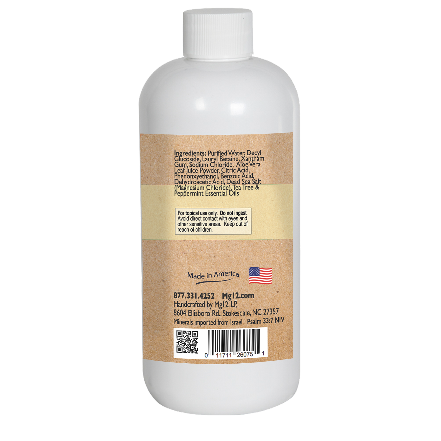 Mg12 - Dead Sea Nourishing Shampoo - 16 oz