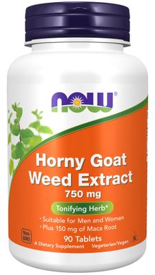 Now - Horny Goat Weed 750mg - 90 Tablets
