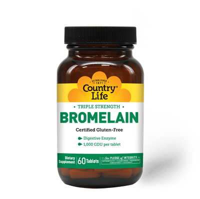 Country Life - Triple Strength Bromelain 500 mg - 60 Tablets