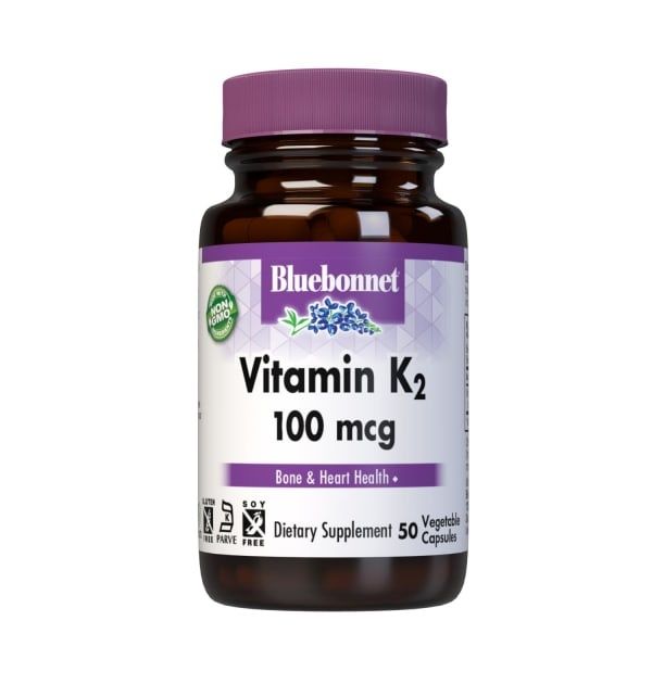 Bluebonnet - Vitamin K2 100 mcg - 50 Veg Capsules