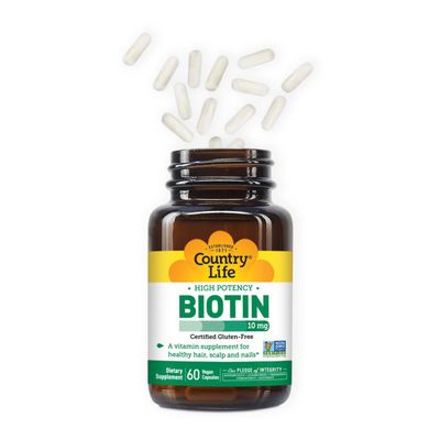 Country Life - Biotin 10 mg - 60 Veg Capsules