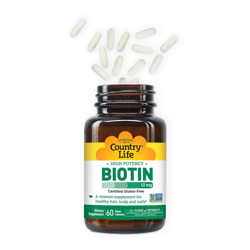 Country Life - Biotin 10 mg - 60 Veg Capsules