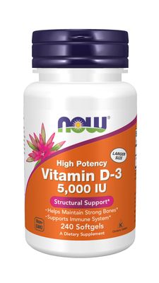 Now - Vit D 3 5000 IU - 240 Softgels Now - Vit D 3 5000 IU - 240 Softgels
