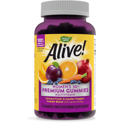 Natures Way - Alive - Women's 50+ Gummy Multi-Vitamins - 75 Gummies