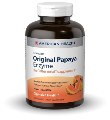 American Health - Original Papaya Enzyme Chewable Tablets - 600 Tablets