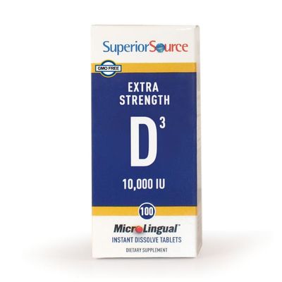 Superior Source - Extra Strength Vitamin D3 10000 IU - 100 Tablets Superior Source - Extra Strength Vitamin D3 10000 IU - 100 Tablets