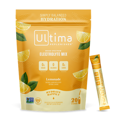 Ultima - Box of Lemonade Electrolyte Powder - 20 Sticks