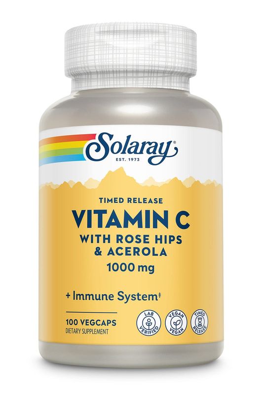 Solaray - Vitamin C Two-Stage Timed-Release - 100 Capsules