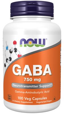 Now - Gaba 750 mg - 100 Veg Capsules Now - Gaba 750 mg - 100 Veg Capsules