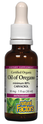 Natural Factors - Oil Of Oregano 80% Carvacrol - 1 oz