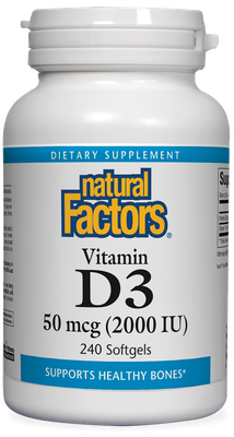 Natural Factors - Vitamin D3 2000 IU - 240 Softgels
