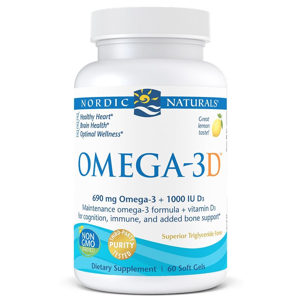 Nordic Naturals - Omega-3D Lemon - 60 count