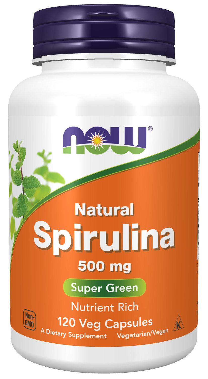 Now - Spirulina 500 mg - 120 Veg Capsules