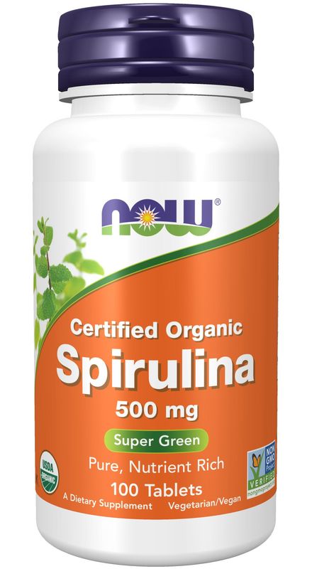 Now - Spirulina 500mg - 200 Tablets