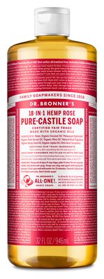Dr Bronners - Organic Castile Liquid Soap Rose - 32 oz Dr Bronners - Organic Castile Liquid Soap Rose - 32 oz