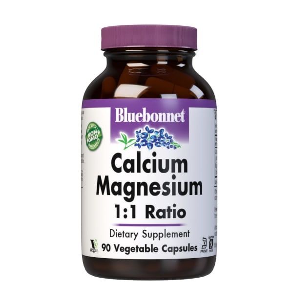 Bluebonnet - Calcium Magnesium 1:1 Ratio - 90 Veg Capsules