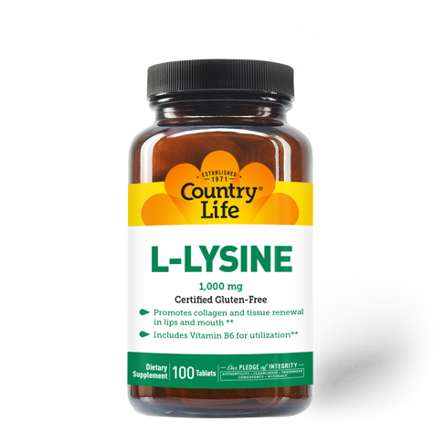 Country Life - L Lysine 1000 mg - 100 Tablets