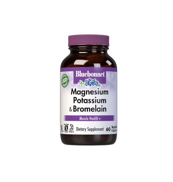 Bluebonnet - Magnesium Potassium Plus Bromelain - 60 Veg Capsules