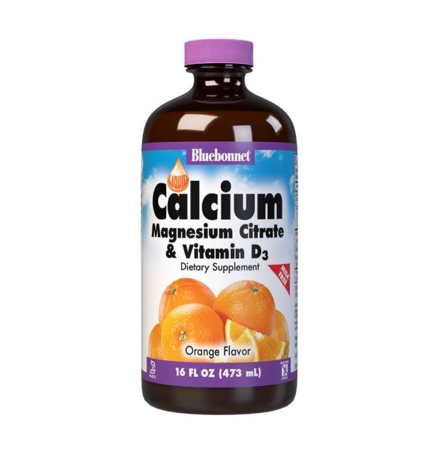 Bluebonnet - Liquid Calcium Magnesium Citrate Plus Vitamin D3 Natural Orange - 17 oz