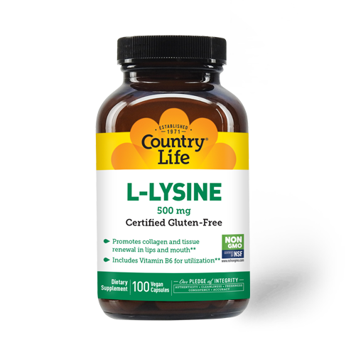 Country Life - Lysine 500 mg 100 Veg Capsulesapsules - 100 Capsules