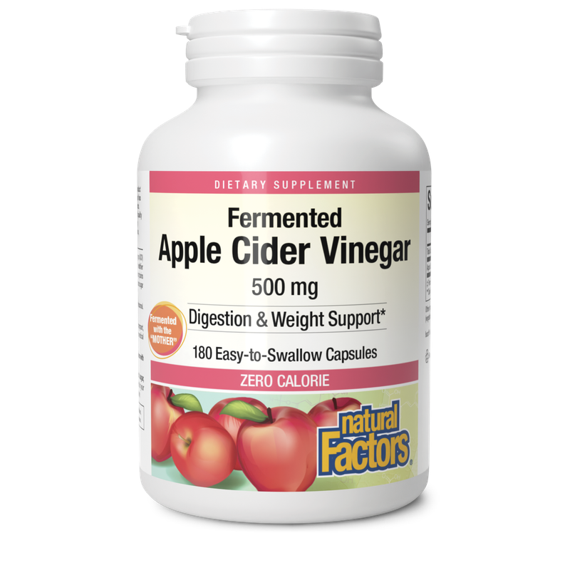 Natural Factors - Apple Cider Vinegar 500 mg - 180 Capsules