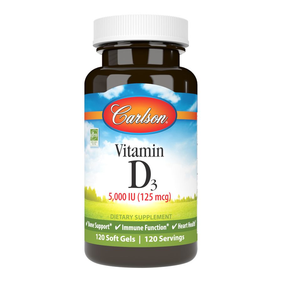Carlson - Vitamin D3 5000 IU - 120 Softgels