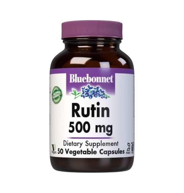 Bluebonnet - Rutin 500 mg - 50 Veg Capsules